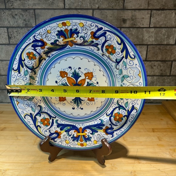 Hand Painted and Numbered Pottery Wall Plate Marked “Made in Italy Artistica” - Picture 2 of 4